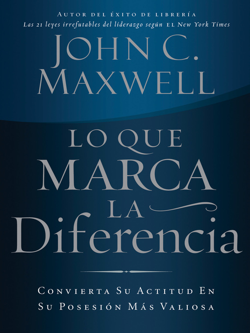 Title details for Lo que marca la diferencia by John C. Maxwell - Wait list